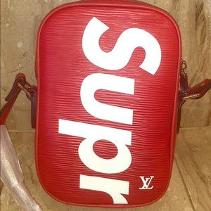 LOUIS VUITTON Epi Danube Supreme Collab Red &white